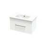 Cashmere Slim Cashmere Slim Single Drawer Wall Hung Vanity H: 456mm, W: 740mm, D: 380mm White Melamine