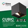 2x 5W Wall Light Black