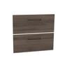 Floor Standing Vanity Cabinet Drawer Front Set 750mm Charred Walnut