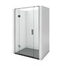 Solara 1200 x 900mm 3-Wall Black Tray, Liner and GM Hinged Screen Package