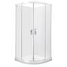 Emerald II Round Sliding Shower 900mm x 900mm White
