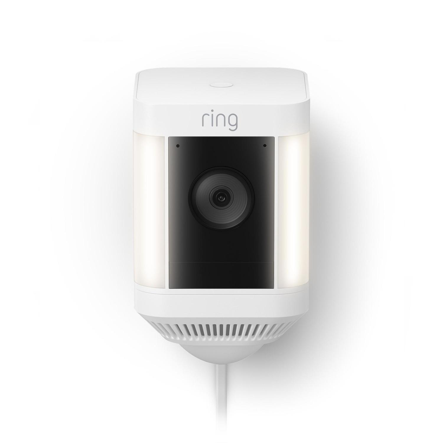 Spotlight Camera Plus Plug In White