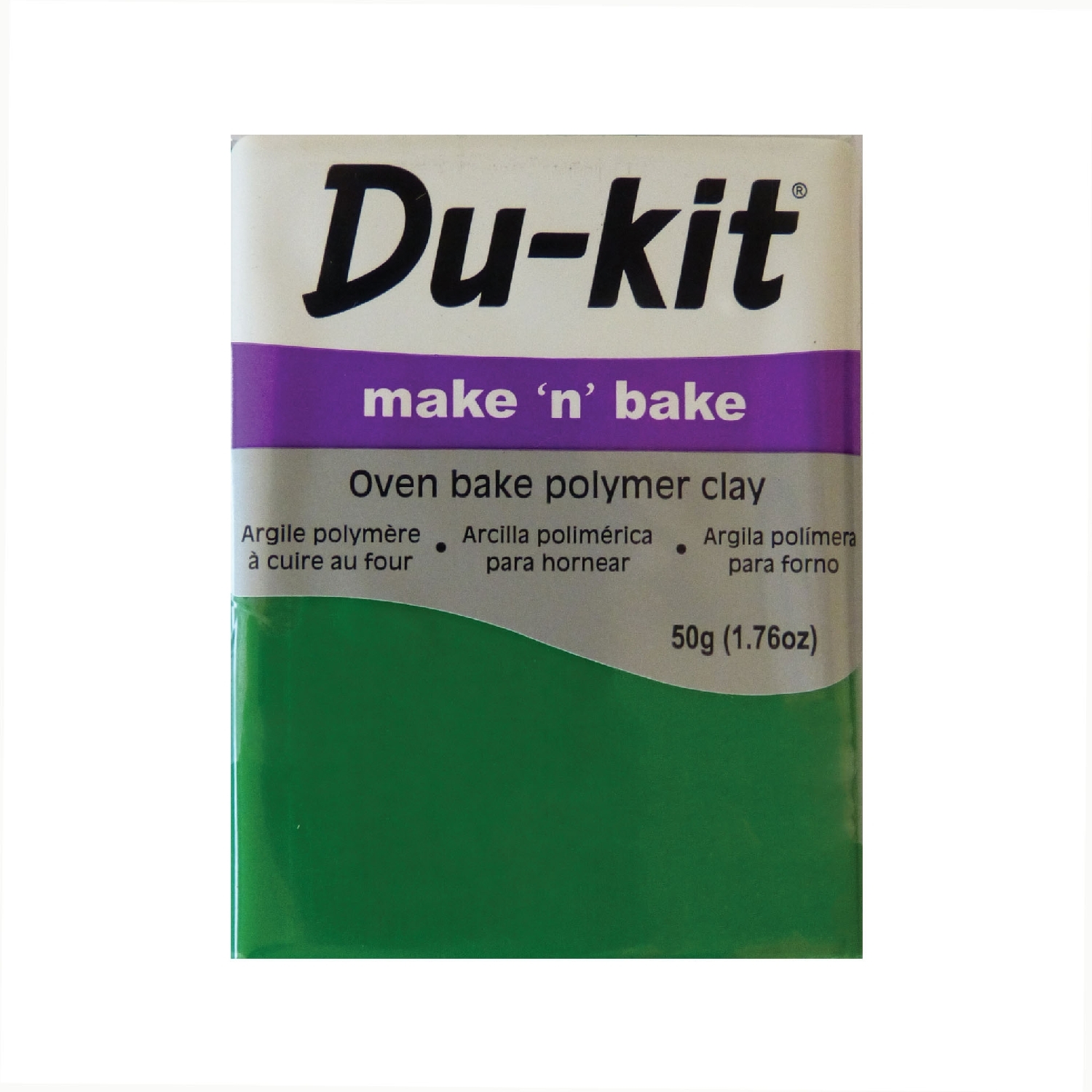 Oven Bake Polmer Clay 50 g Green