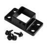 Aluminium Batten Panel Brackets, Pack of 4  W:48mm, H:95mm, D:30mm Black