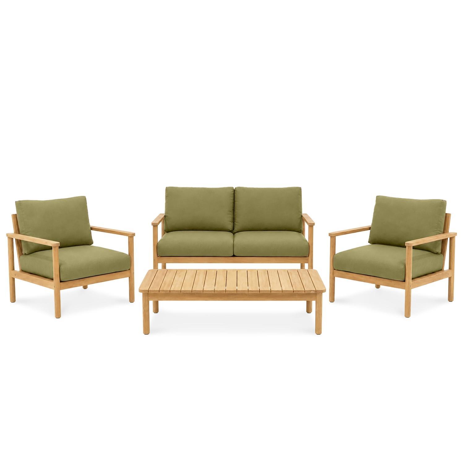 Outdoor Double Lounge Setting with Coffee Table 4 Piece
