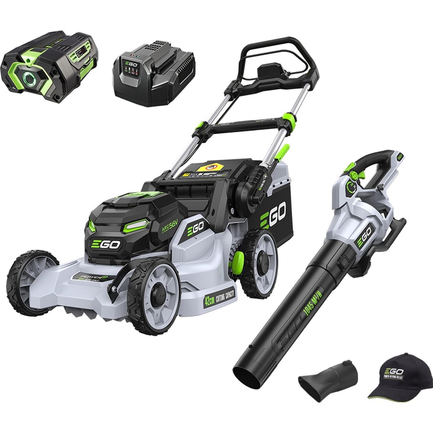 42cm Push Mower KIT + 1045m³/h Blower SKIN & EGO Cap Promo Pack