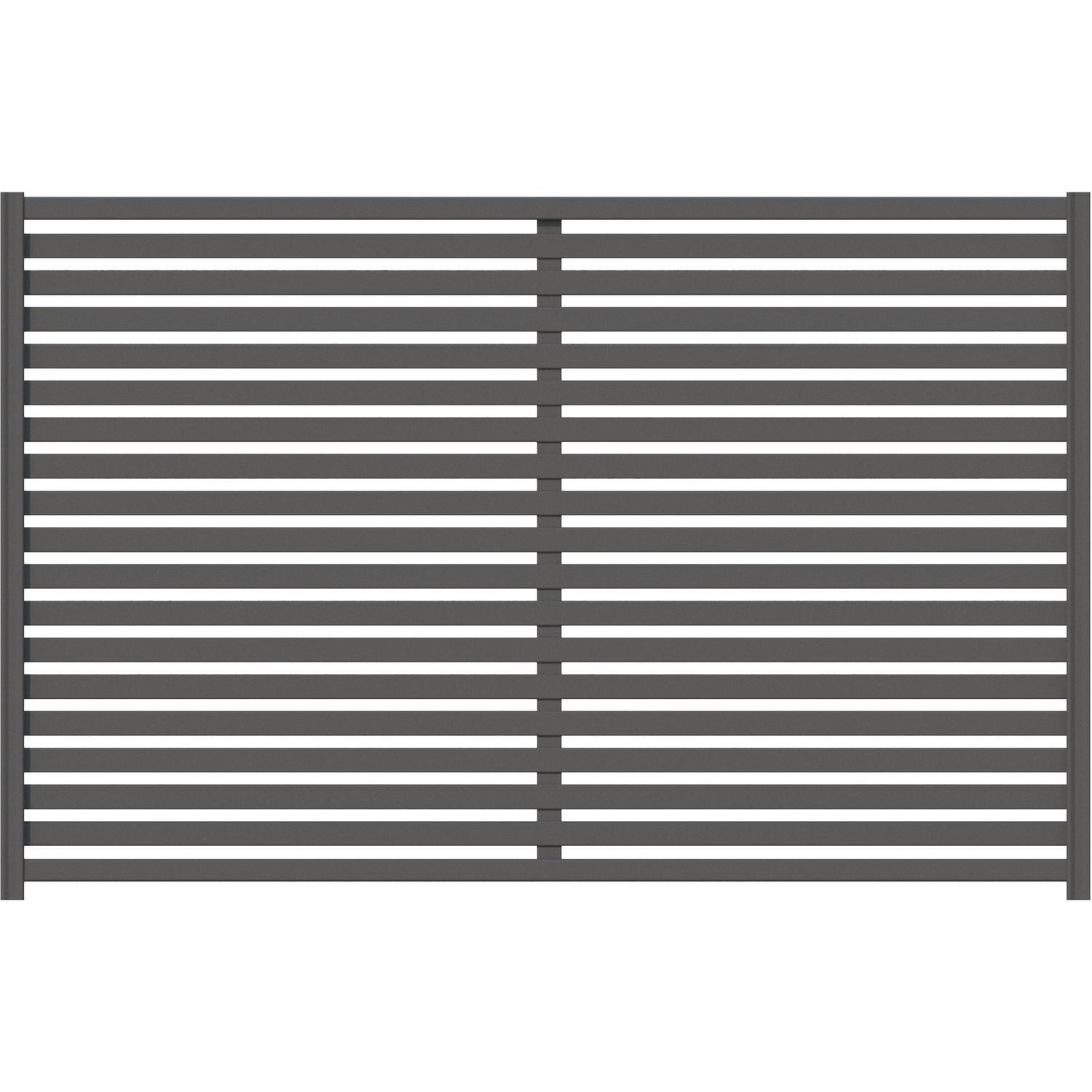 SlatWall Steel Fence Panel H: 1500mm x W: 2380mm Slate Grey