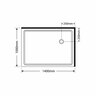 Luxury 2000 Frameless Shower - Right Hand Tray