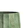 Ribbed Cement Drum Pot S Green