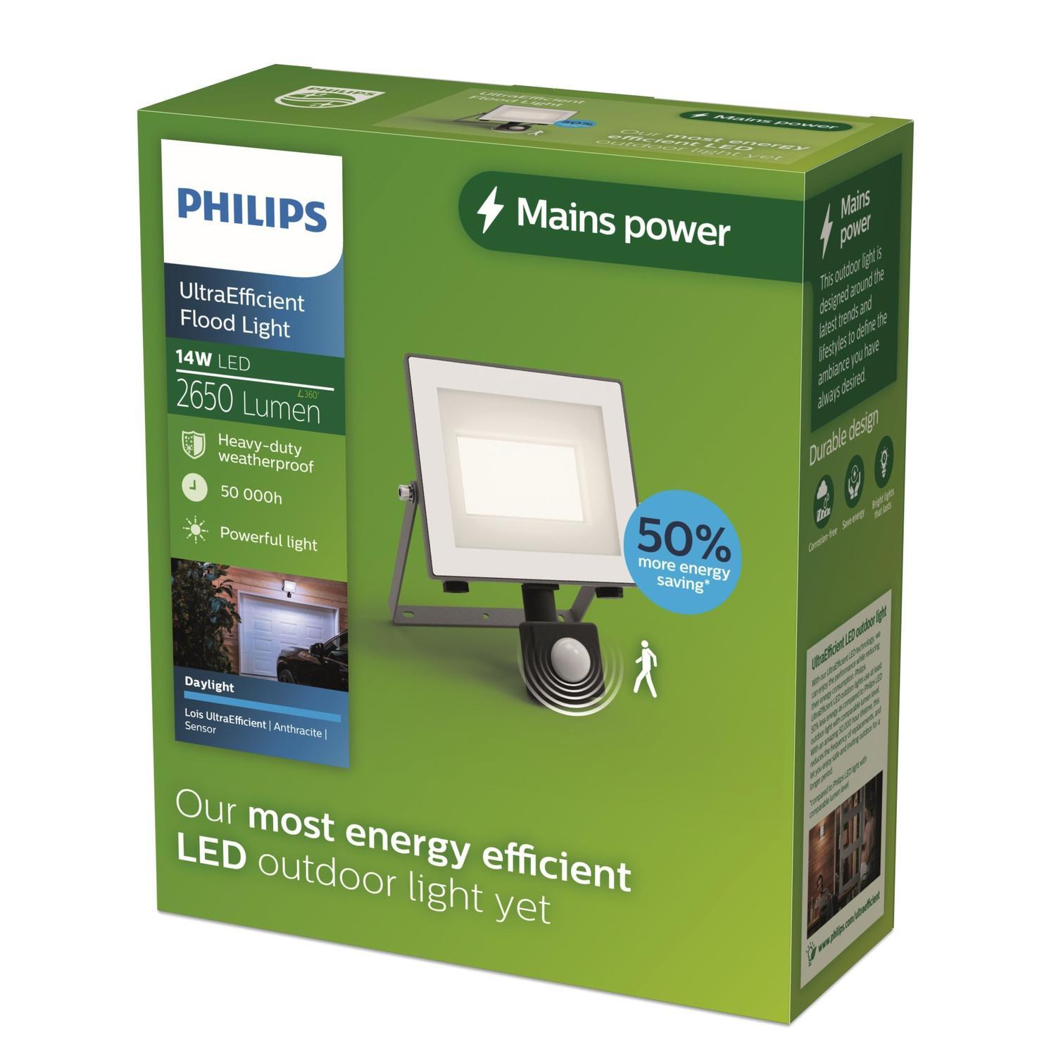 Floodlight Sensor Ultra Efficient 2650 lumens 14 Watts Cool White