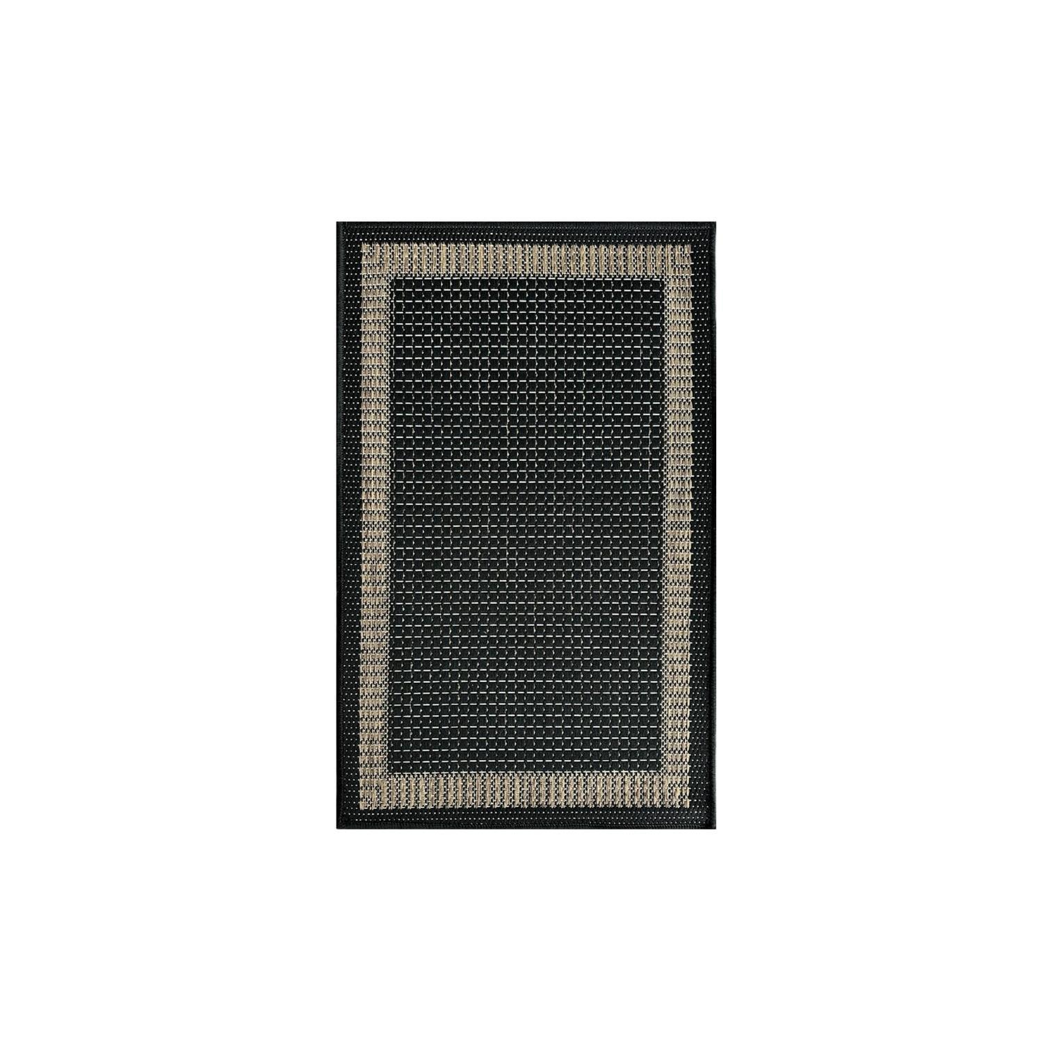 Muri 50x80cm Border Natural Black Outdoor Mat