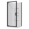 2 Sided Side Mould Acrylic Shower Offset Waste 900 x 900 x 2015mm Black