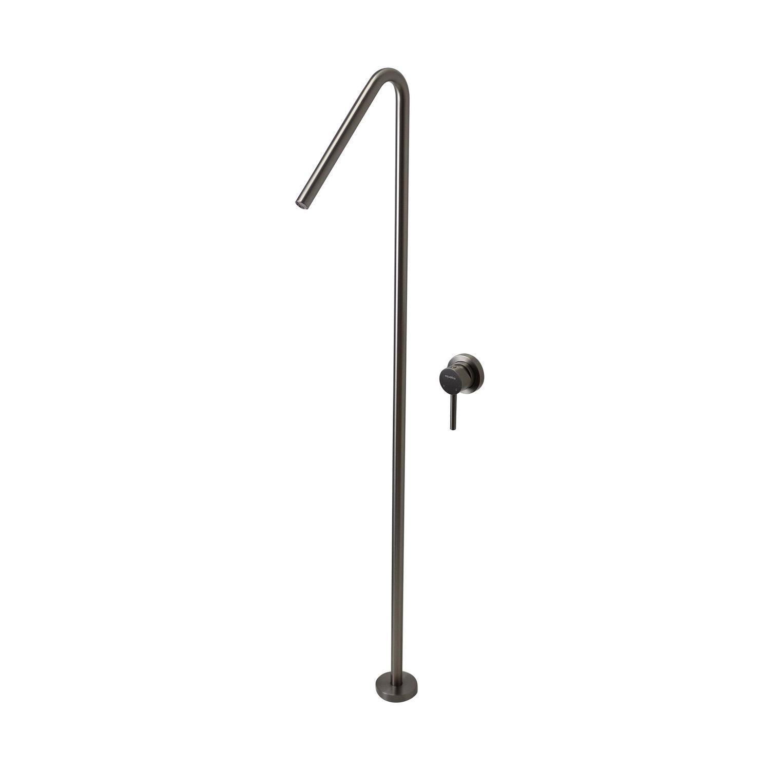 Floor Bath Spout and Mixer Gun Metal