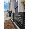 VistaWall Horizontal Slat Fence Panel H: 1500mm x W: 1800mm Black, Thunder