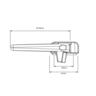 Window Handle High Profile Venting Left-Hand Sub Fix  85mm Black
