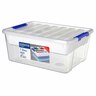 Storage Storage Bin & Lid 7.9 litre Clear/Blue Klips