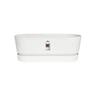 Plastic Trough with Saucer White 50cm