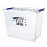 Storage Storage Bin & Lid 40 litre Clear/Blue Klips