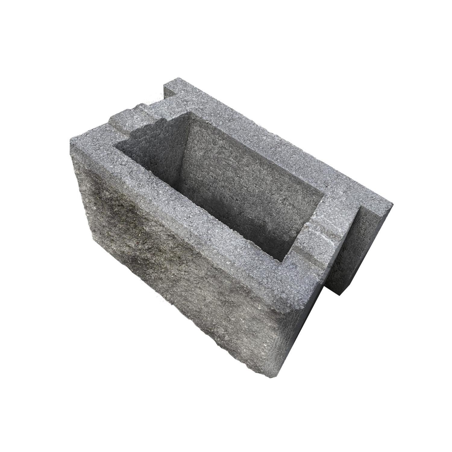 Retaining Wall Block H: 200mm, L: 390mm, D: 225mm Boulder