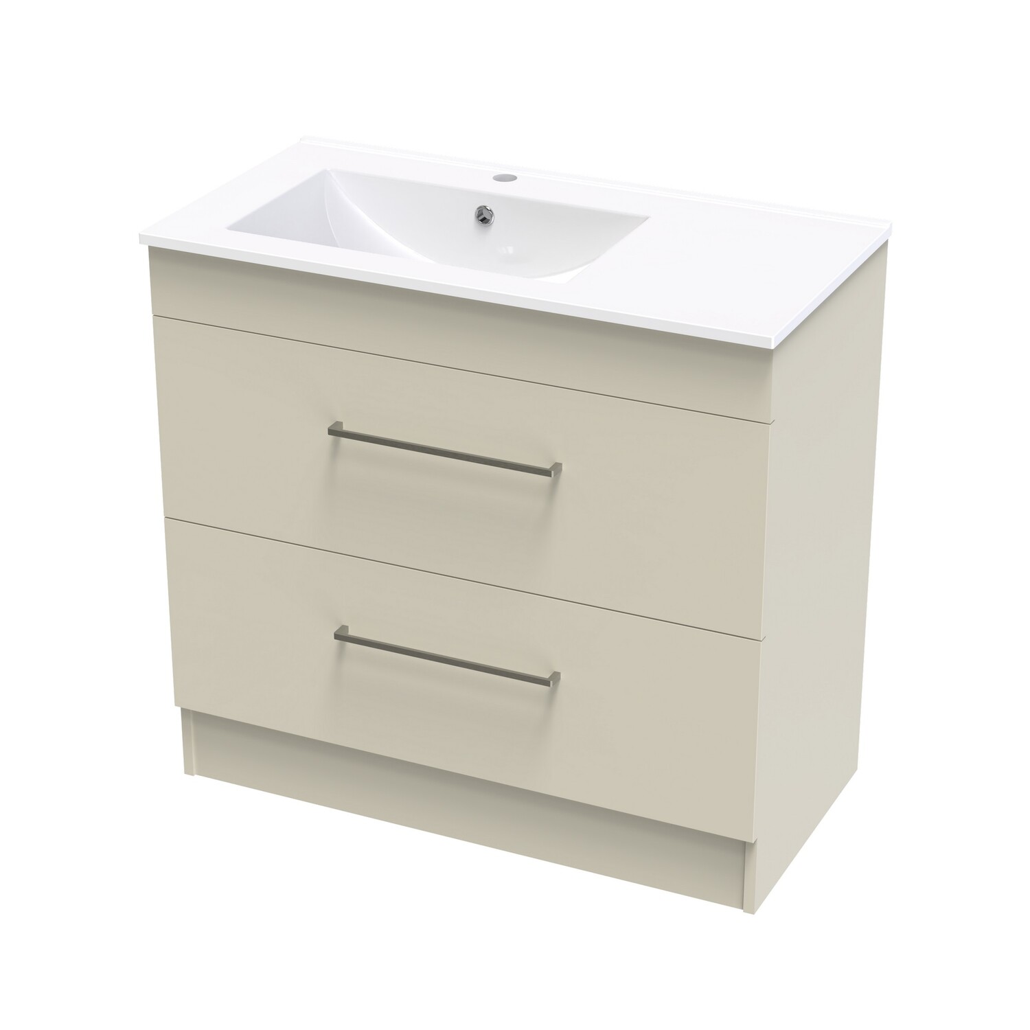 Cashmere Valley 900 Left Hand Bowl Double Drawer Floor Colour