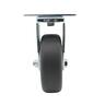 Rubber Fixed Castor  75mm Grey