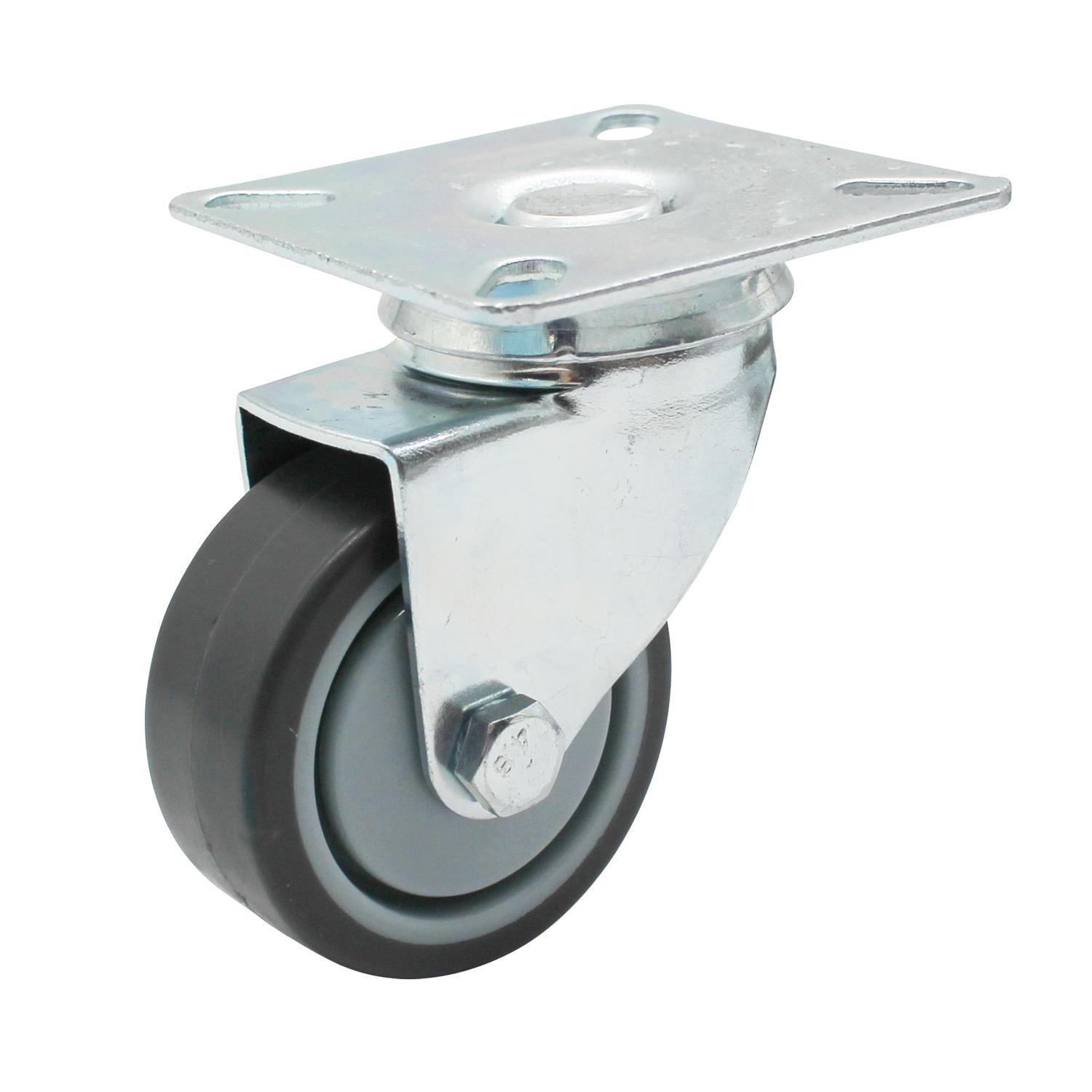 Rubber Swivel Castor  50mm Grey