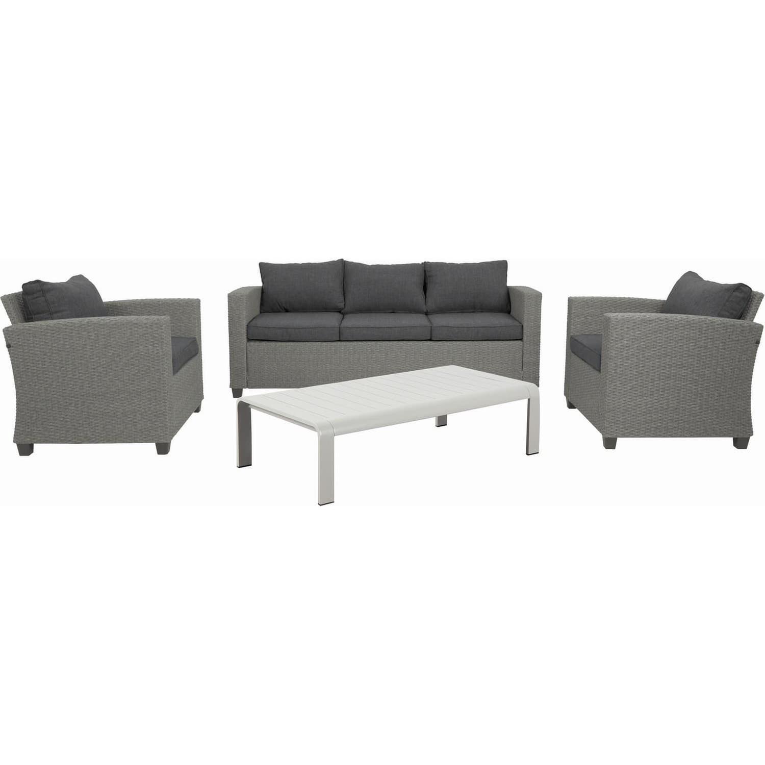 Outdoor Lounge Setting 4 Piece Rio Aluminium Coffee Table