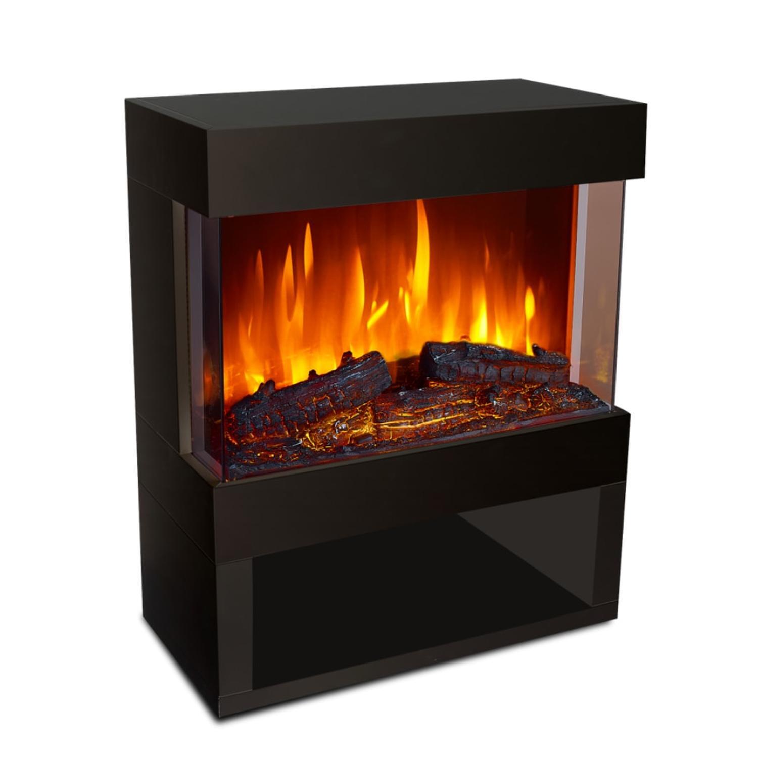 1800W Flame Effect Heater Black