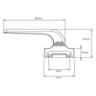 Window Handle High Profile  Right & Left Hand 85mm Black