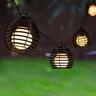 Solar Rattan Festoon Light 2.7m Warm White