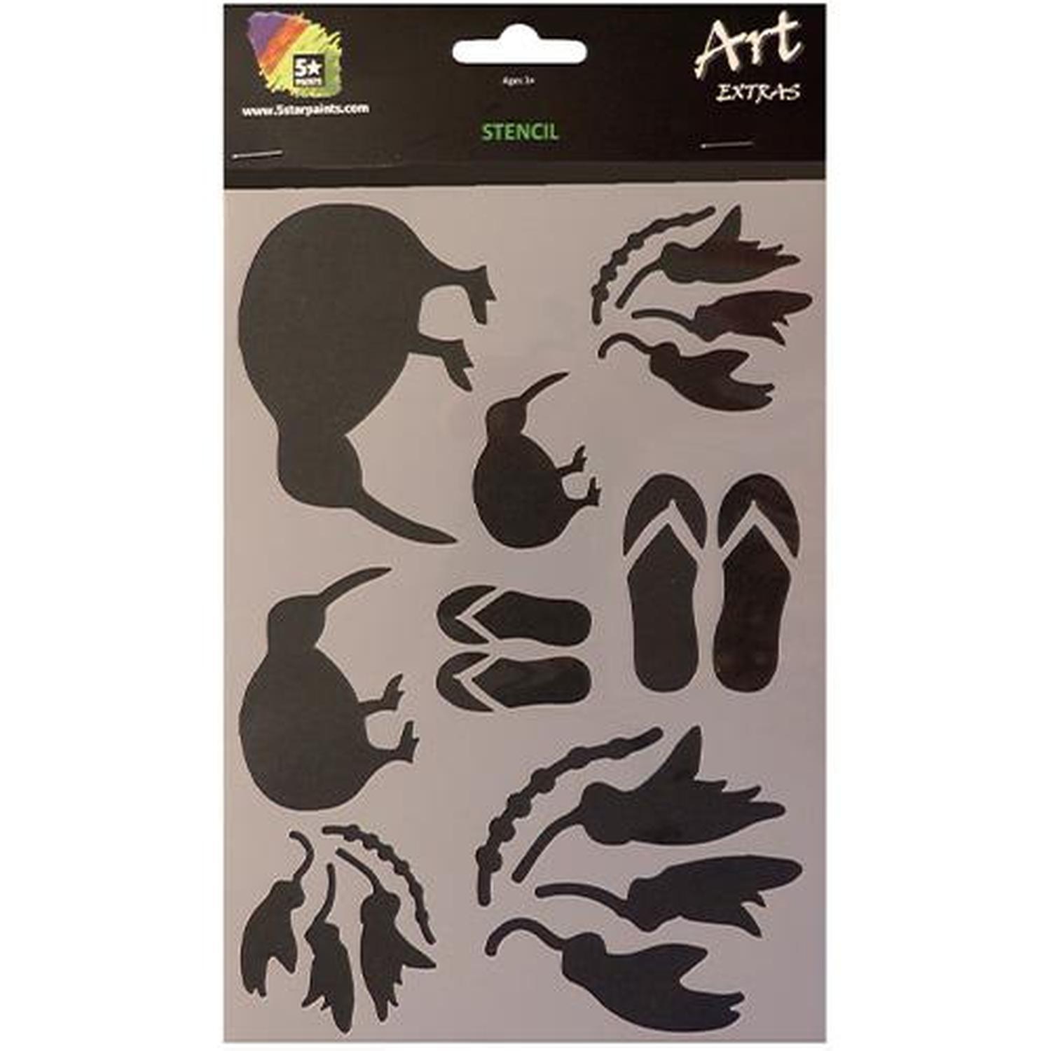 Laser cut stencils A5 NZ Icons Design