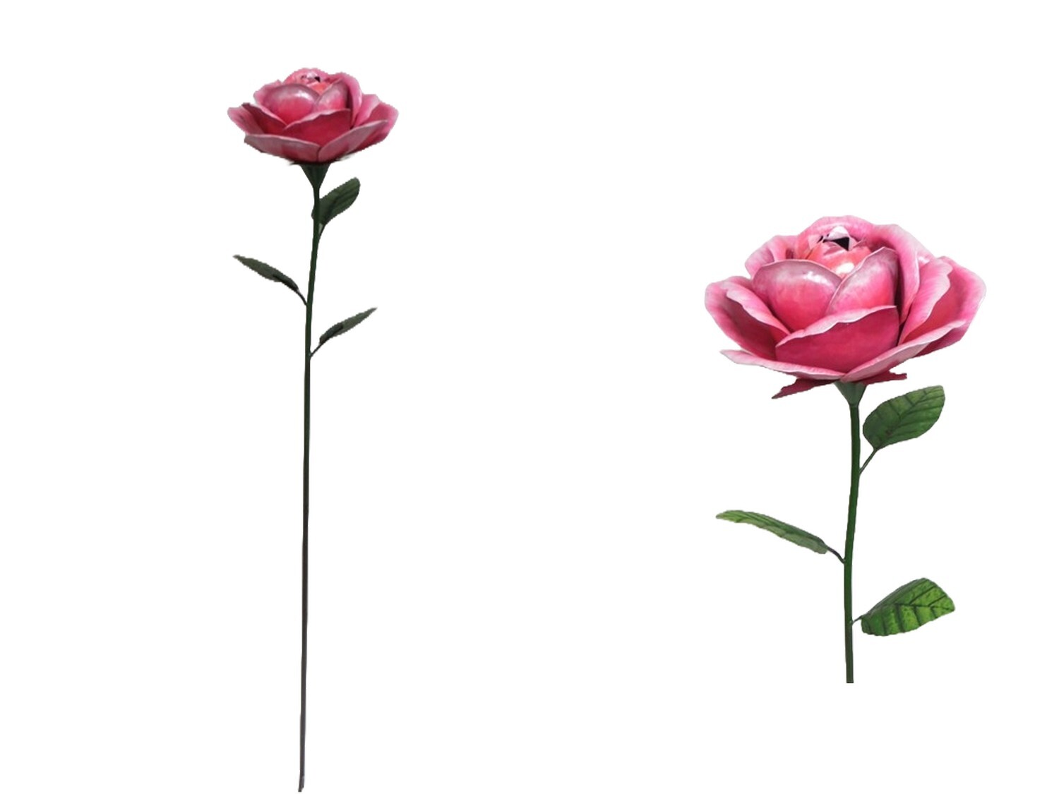 Metal Peony Flower on Stake