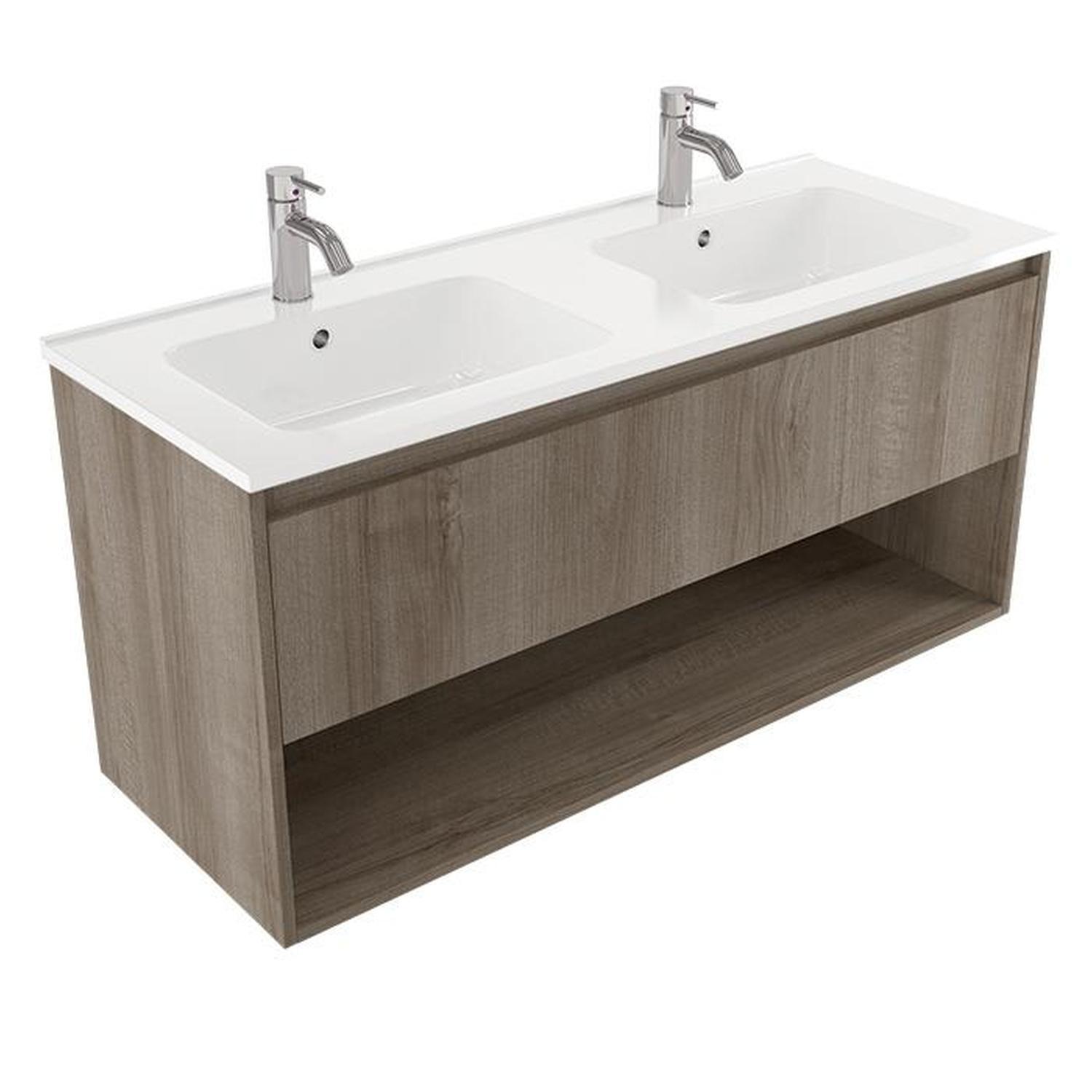 2 Bowl Wall Vanity 1200mm Coronet Beach