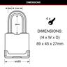 Weather Tough Excell Covered Laminated Steel Padlock With Boron Carbide Shackle