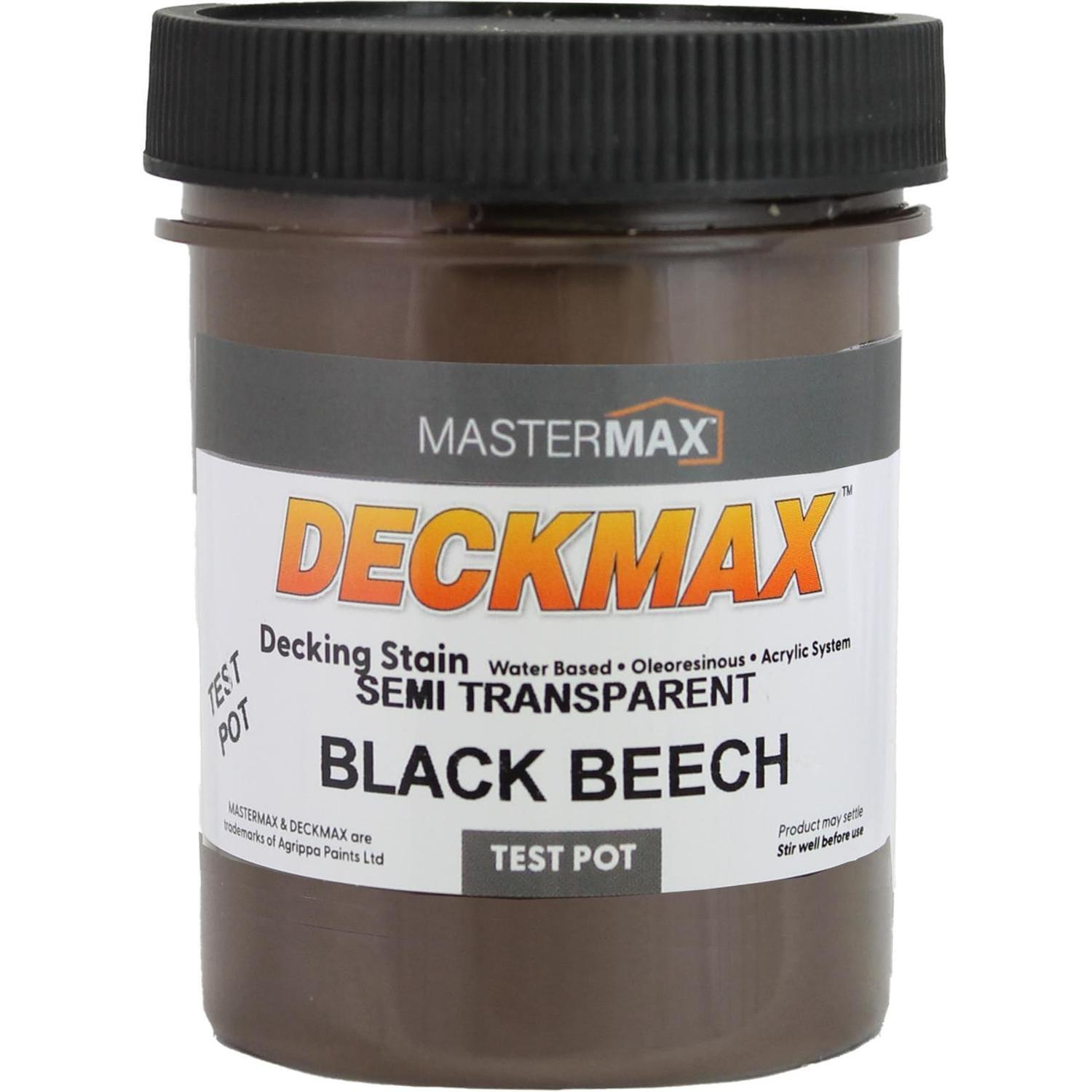 Decking Stain Water Based Linseed Oil Acrylic and Alkyd Test Pot 125ml Black Beech