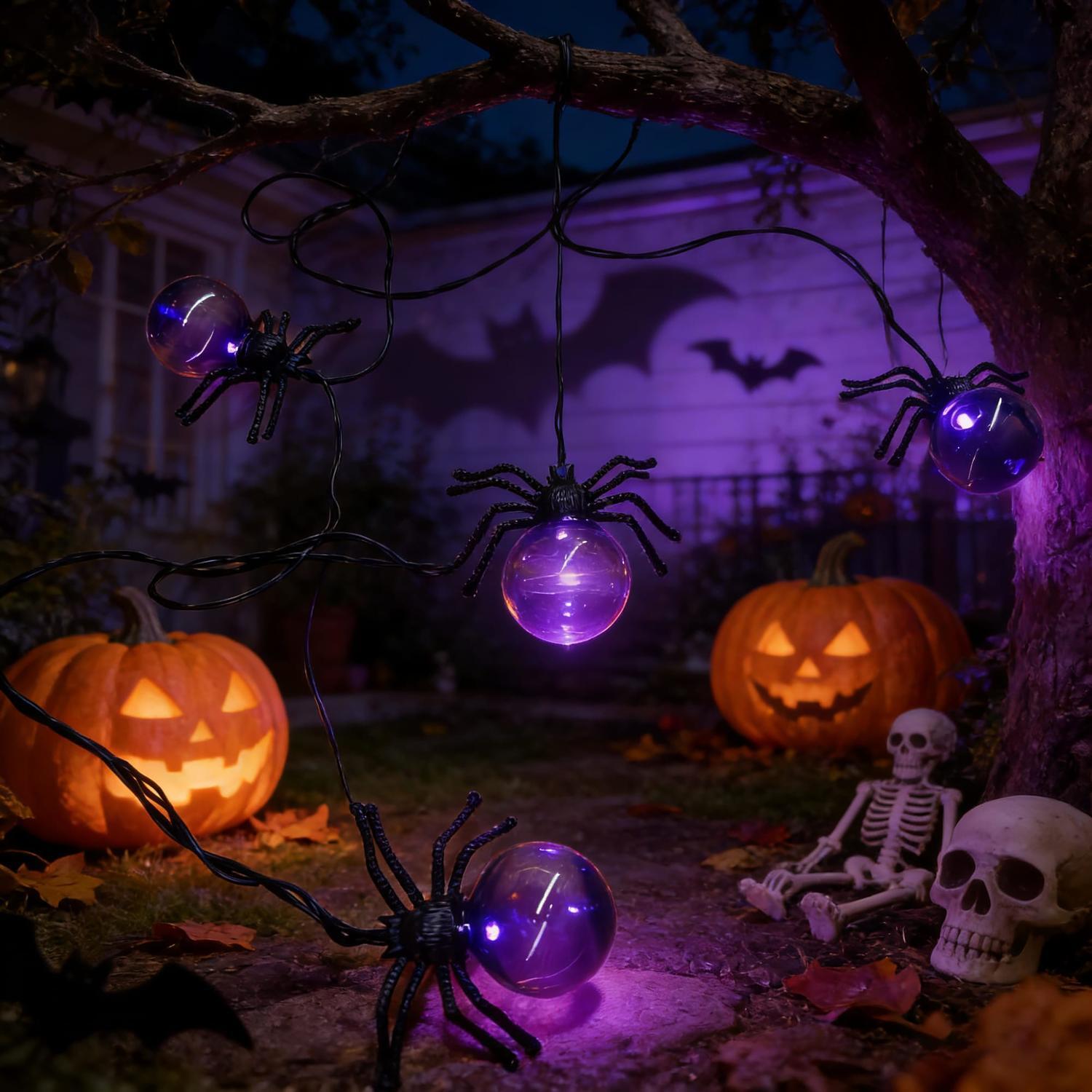 Spider String Lights 4.2 m Purple