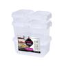 Container Set Clear with White Clips 5 Piece