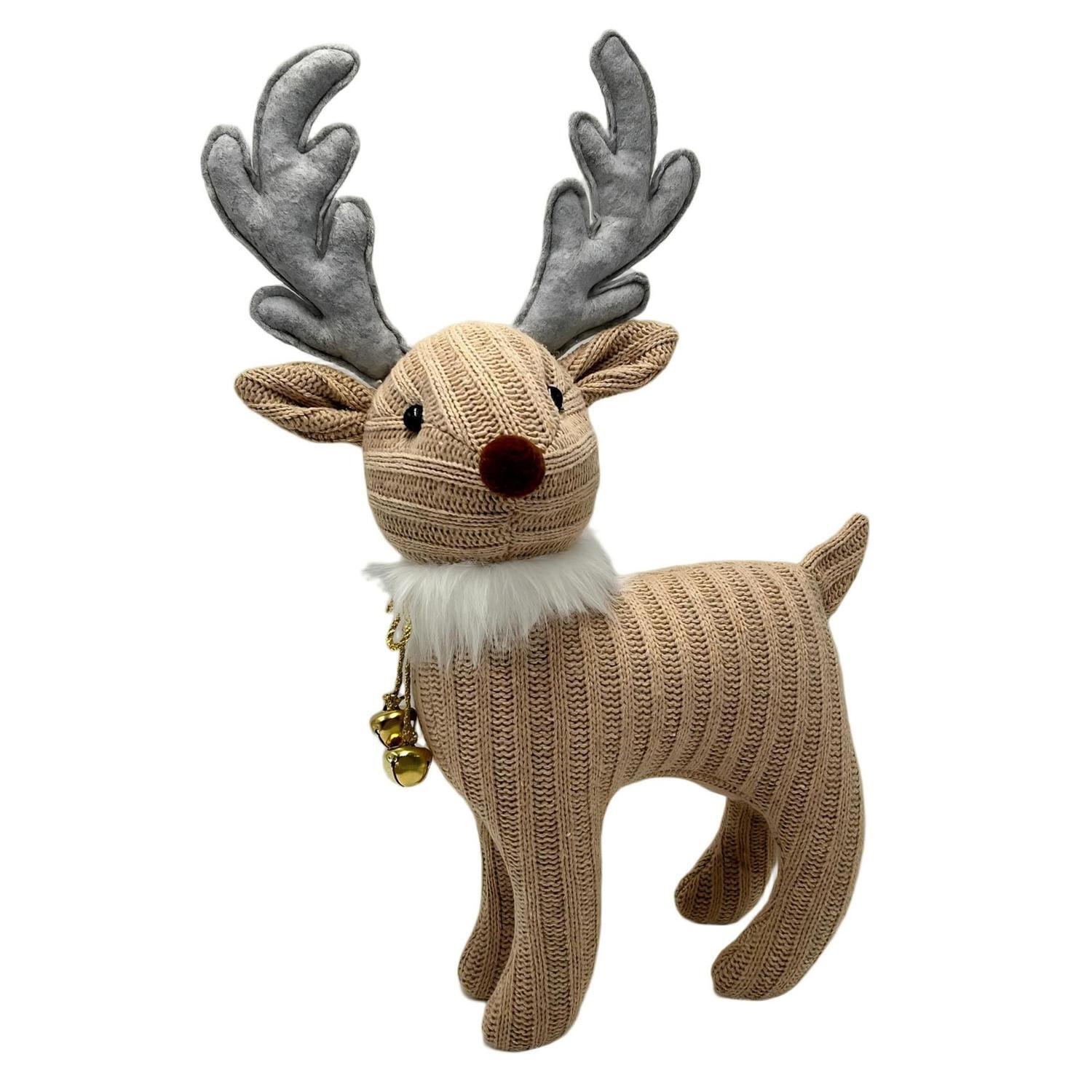 Christmas Reindeer Natural Grey Antlers