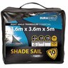 Platinum Shade Sail Platinum Triangle 3.6 x 5M Charcoal
