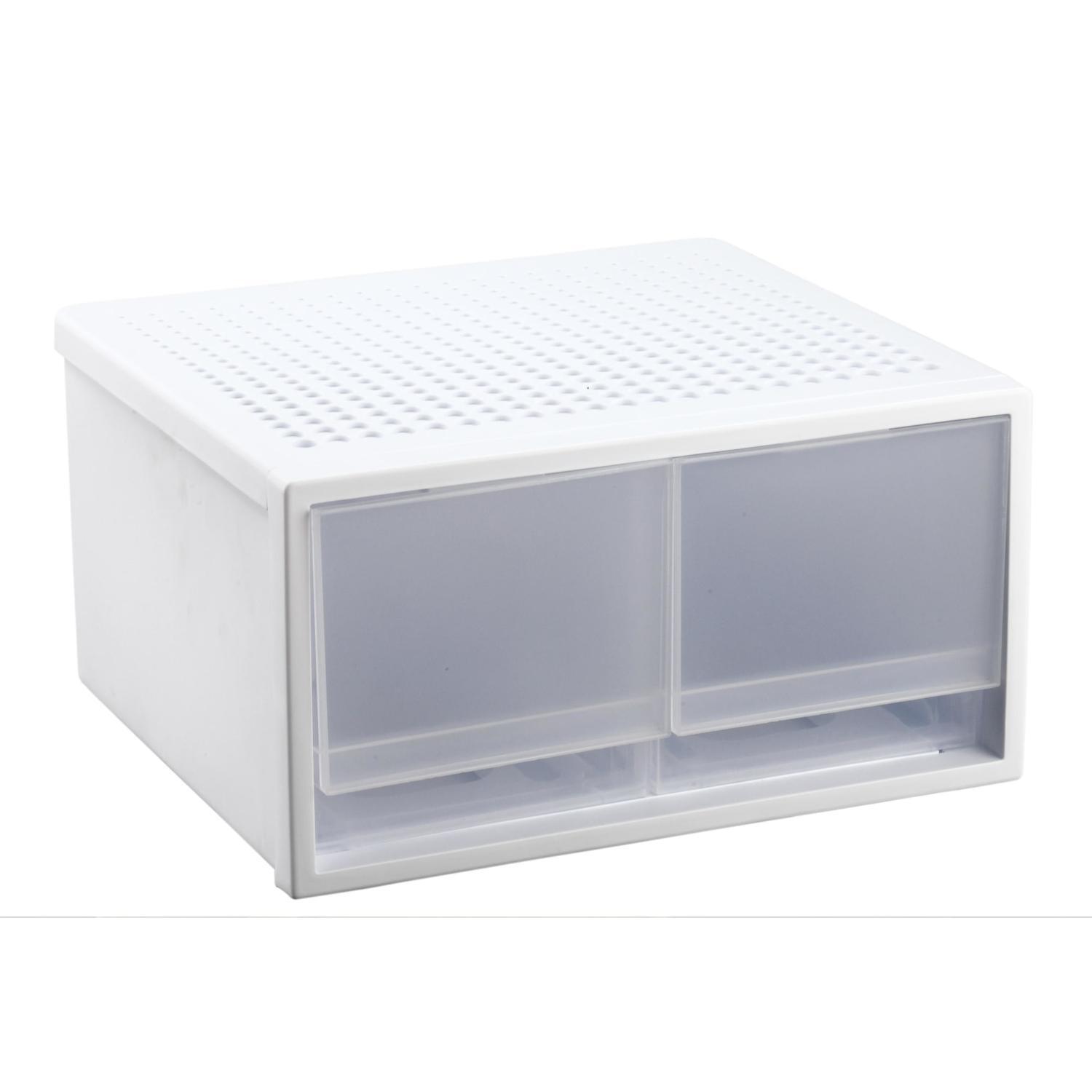 Double Drawer Storage 340 x 360 x 181 White