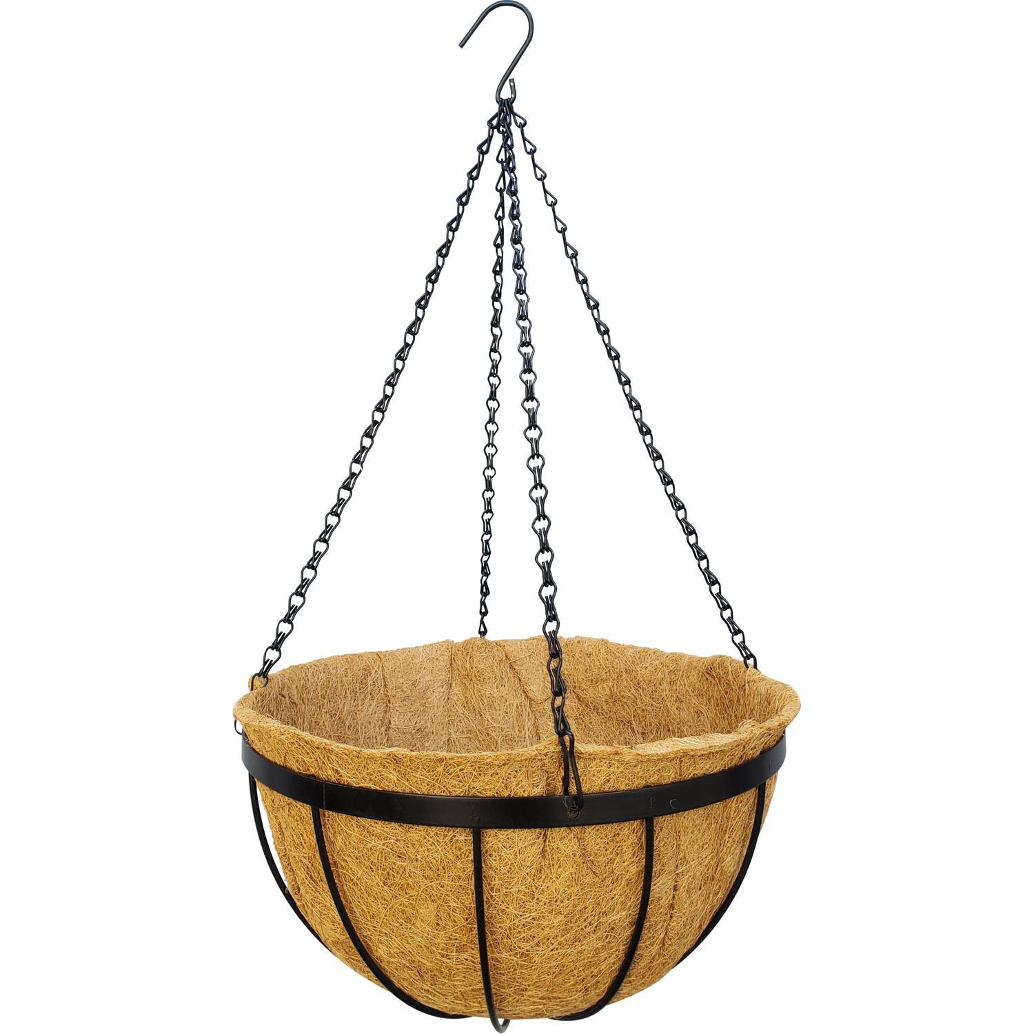 Georgian Hanging Basket 35cm Black