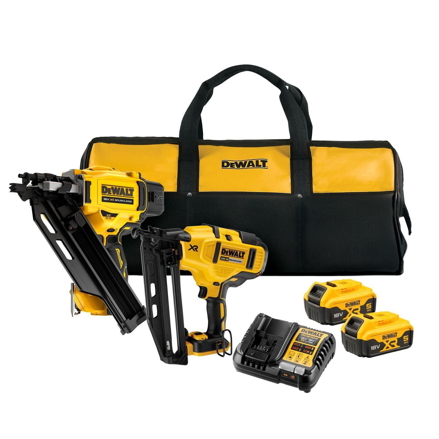 18V XR 2 Piece Nailer Kit 2x 5.0Ah