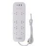 8 Outlet Powerboard with Surge USB-A and USB-C