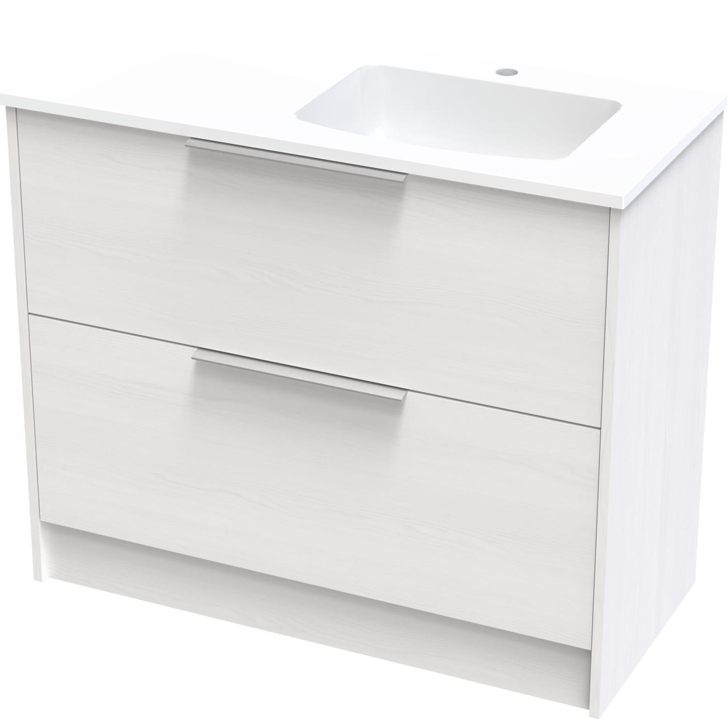 Nikau Grove 1000 Right Hand Bowl Double Drawer Floor Colour
