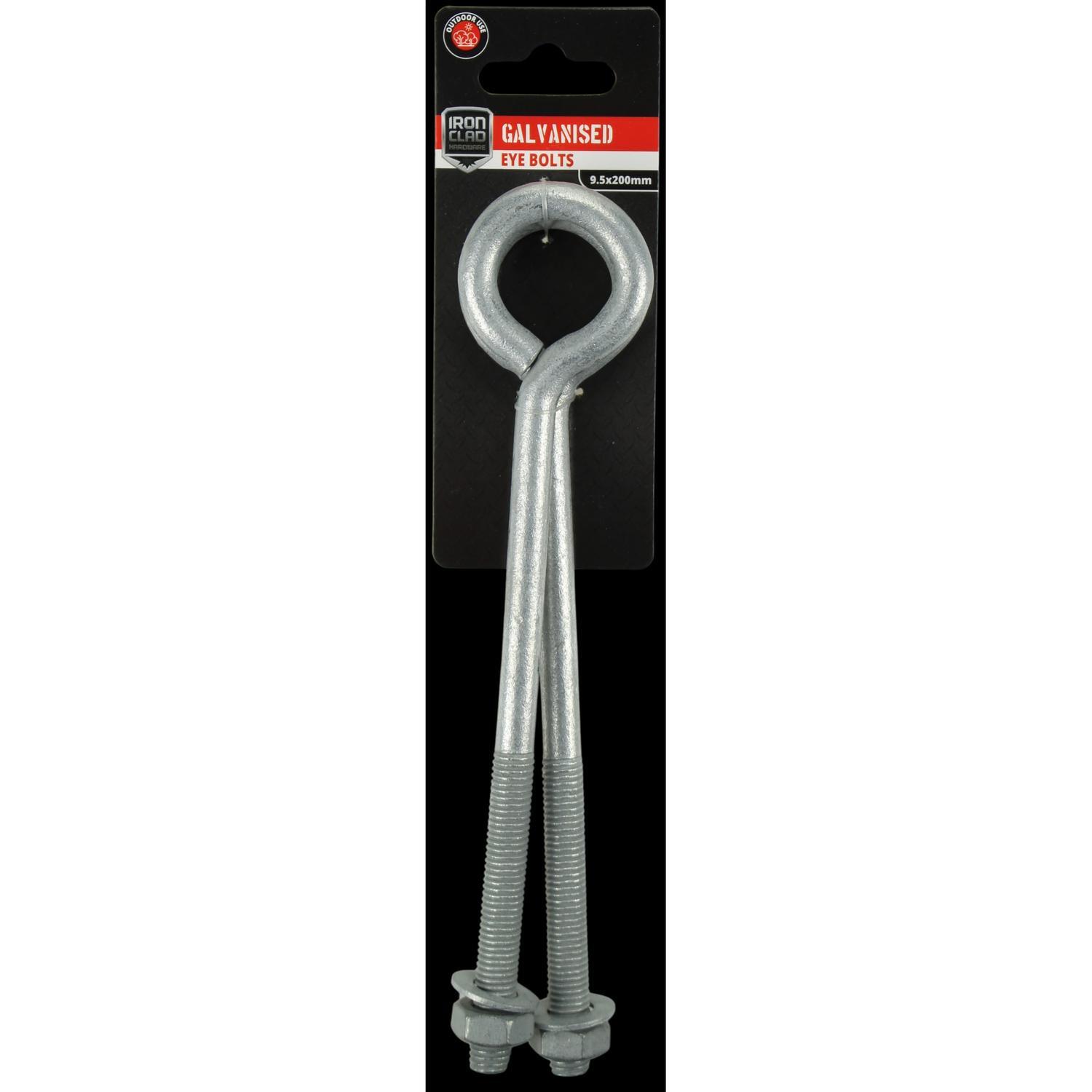 Eye Bolt 9.5x200mm Galvanised