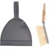 Basic Dustpan and Brush Set Dustpan: 22 x 32cm Brush: 7 X 29cm Gray, Brown