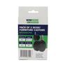 Twin Hood Friction Stem Castor with Socket  50mm Black
