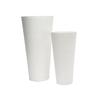 Tall Round Terrazzo Vase Pot M White