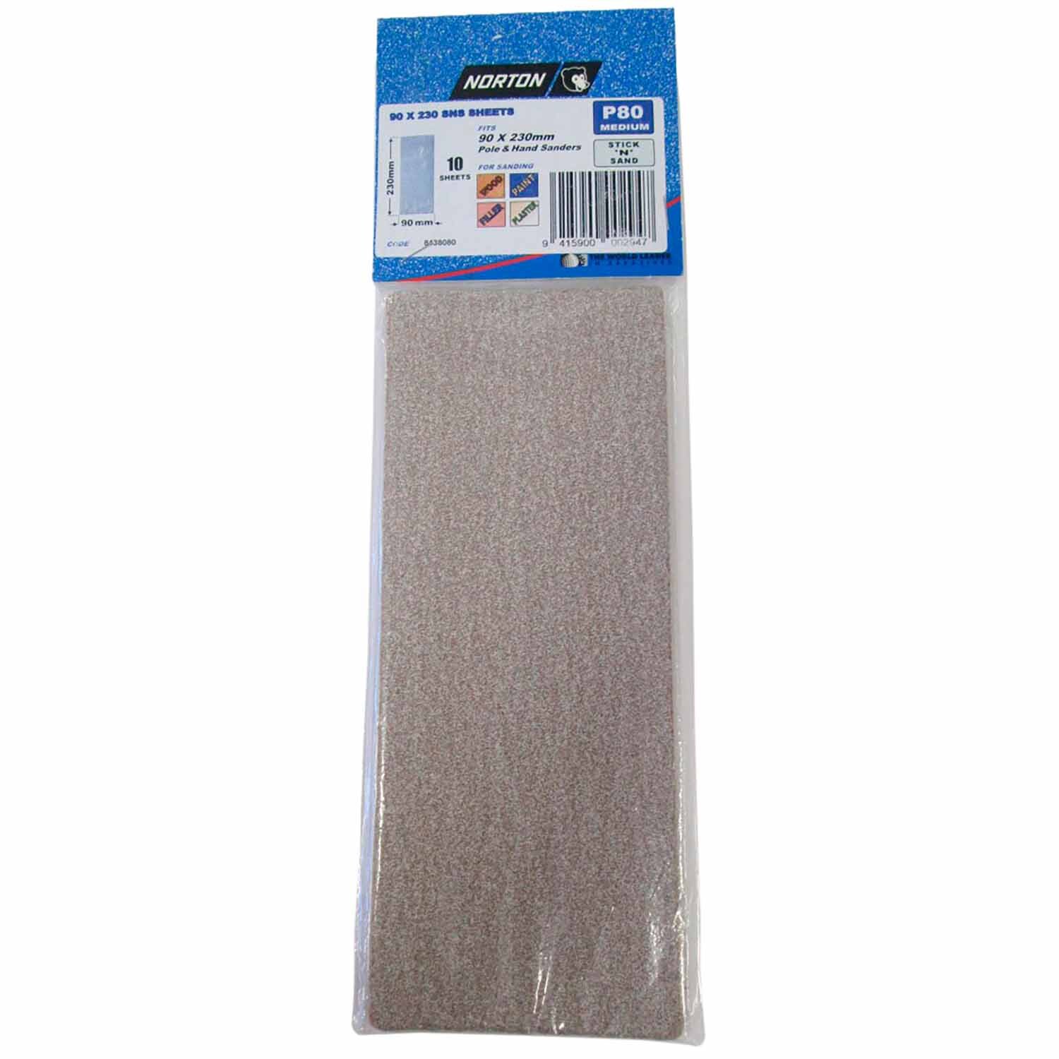 Sand Paper Stick N Sand 80 Grit