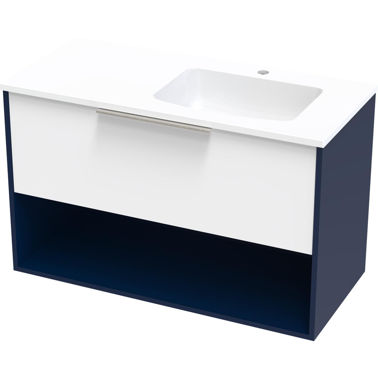 Nikau Grove 1000 Right Hand Bowl Drawer Open Ultra Gloss White/Colour